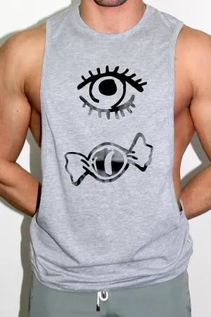 Eye CandyLow Armhole Tank- Grey