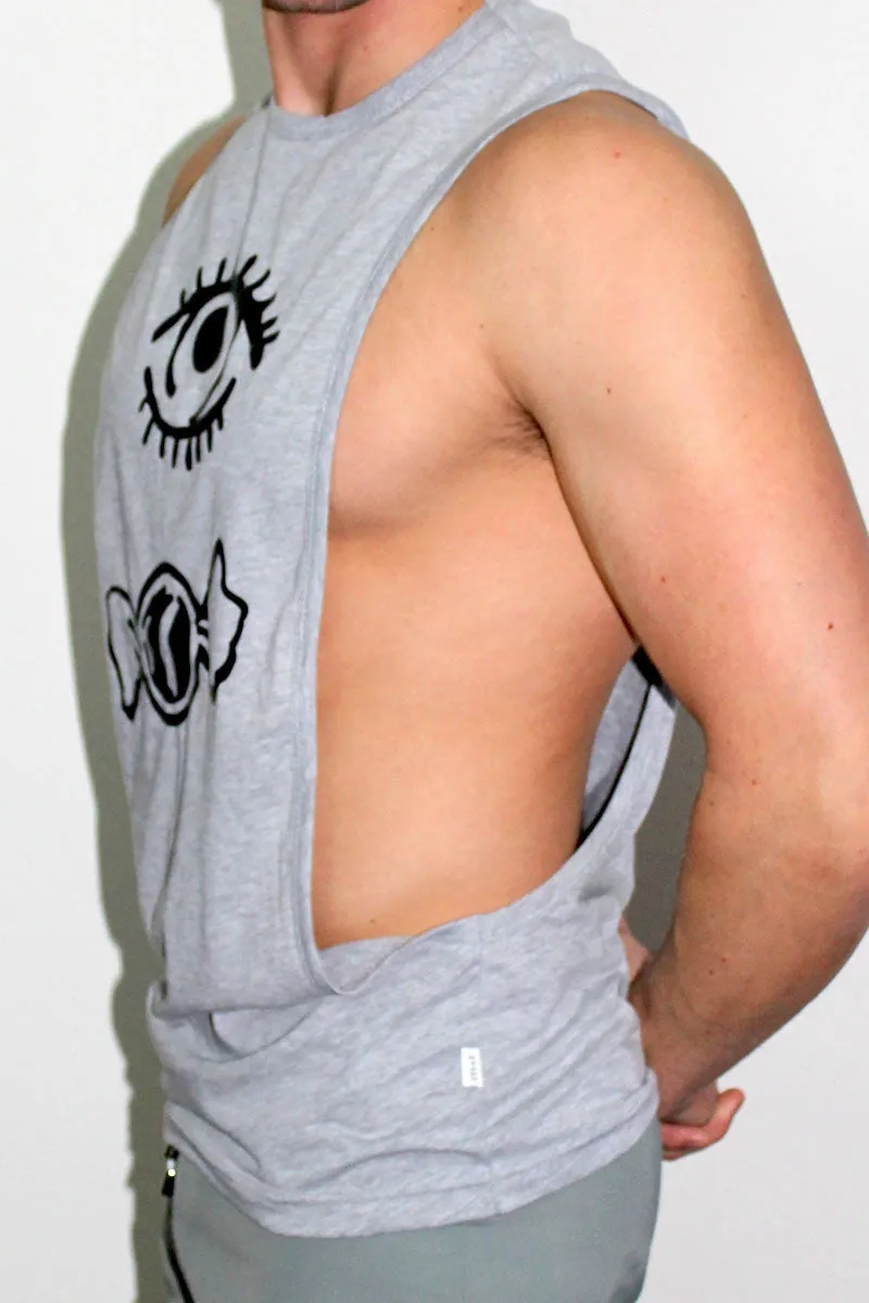 Eye CandyLow Armhole Tank- Grey