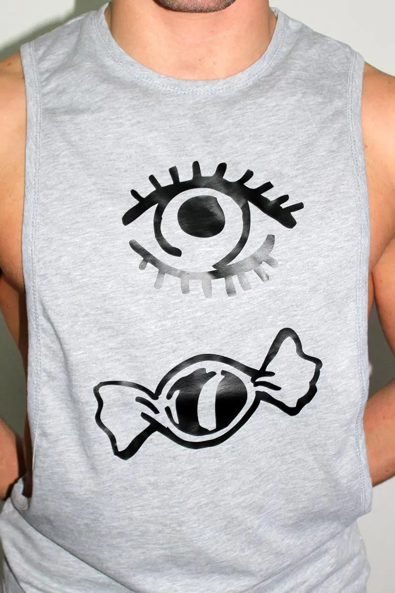 Eye CandyLow Armhole Tank- Grey
