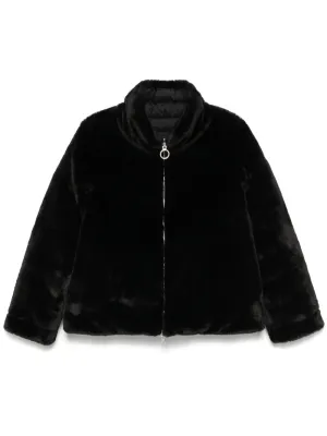faux-fur down jacket