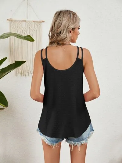 Florira Cutout Eyelet Tank – Stylish Summer Essential | Sizes S-2XL | 8 Vibrant Colors