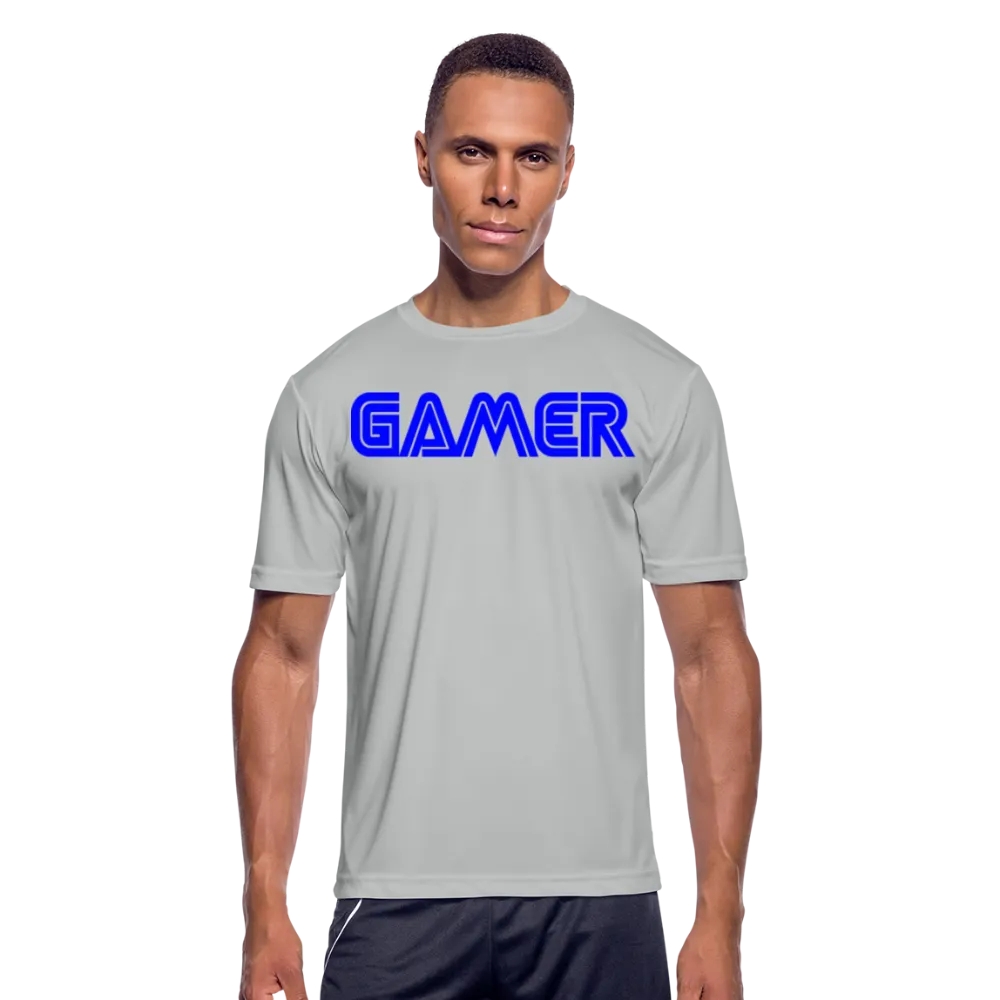 Gamer Word Text Art Mens Moisture Wicking Performance T-Shirt
