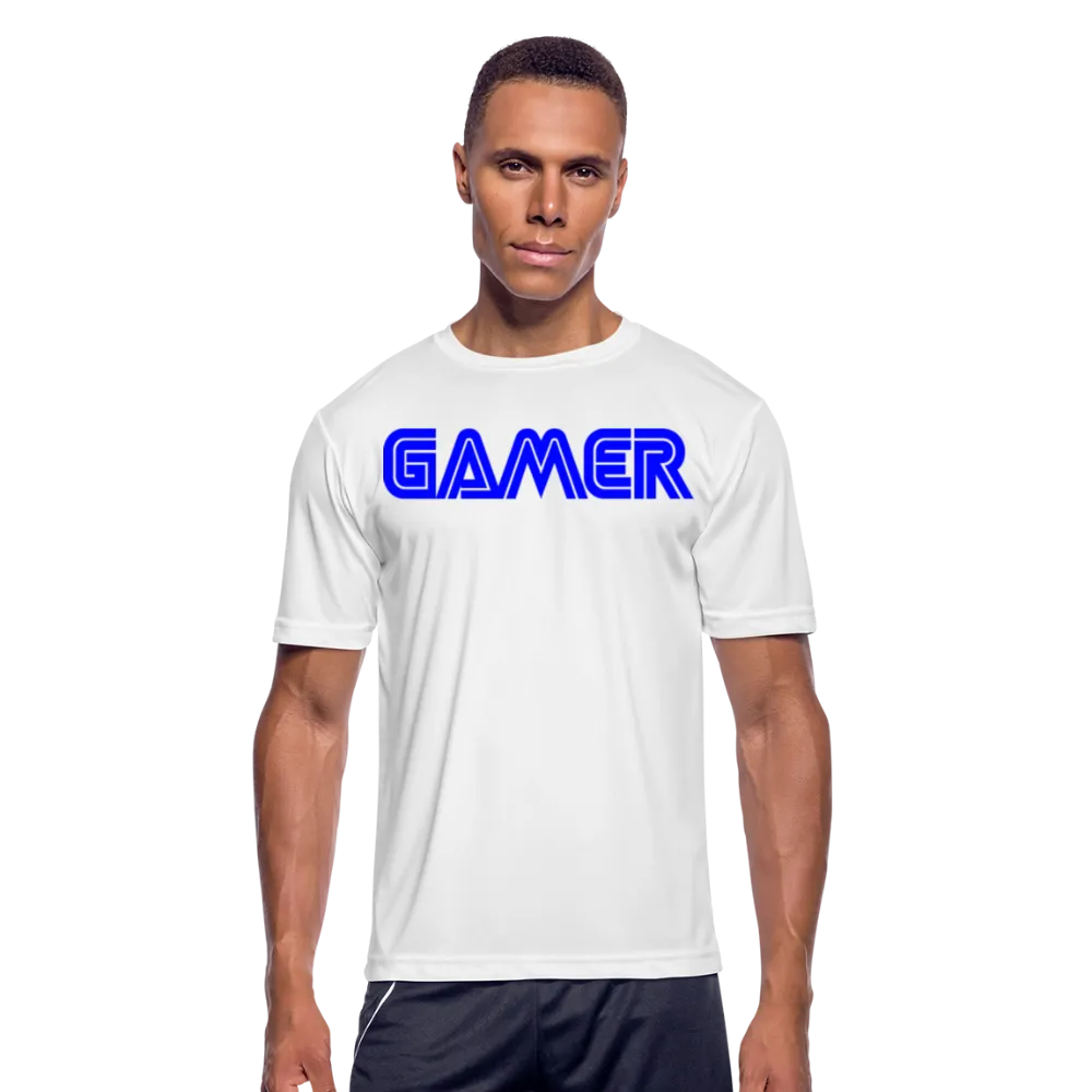Gamer Word Text Art Mens Moisture Wicking Performance T-Shirt