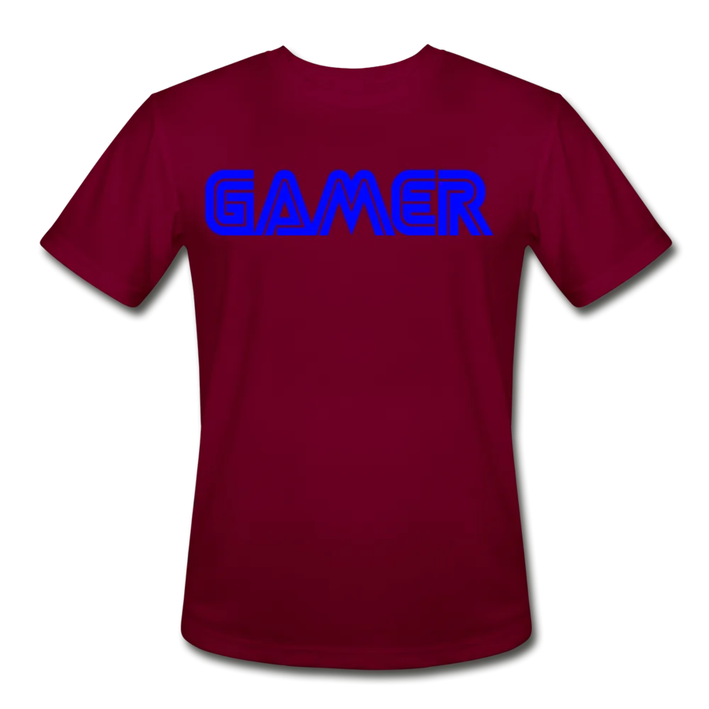 Gamer Word Text Art Mens Moisture Wicking Performance T-Shirt