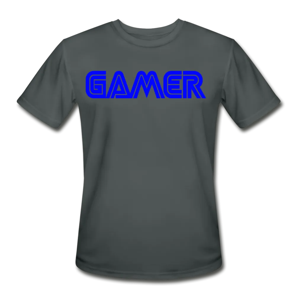 Gamer Word Text Art Mens Moisture Wicking Performance T-Shirt