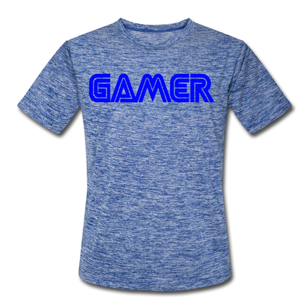Gamer Word Text Art Mens Moisture Wicking Performance T-Shirt