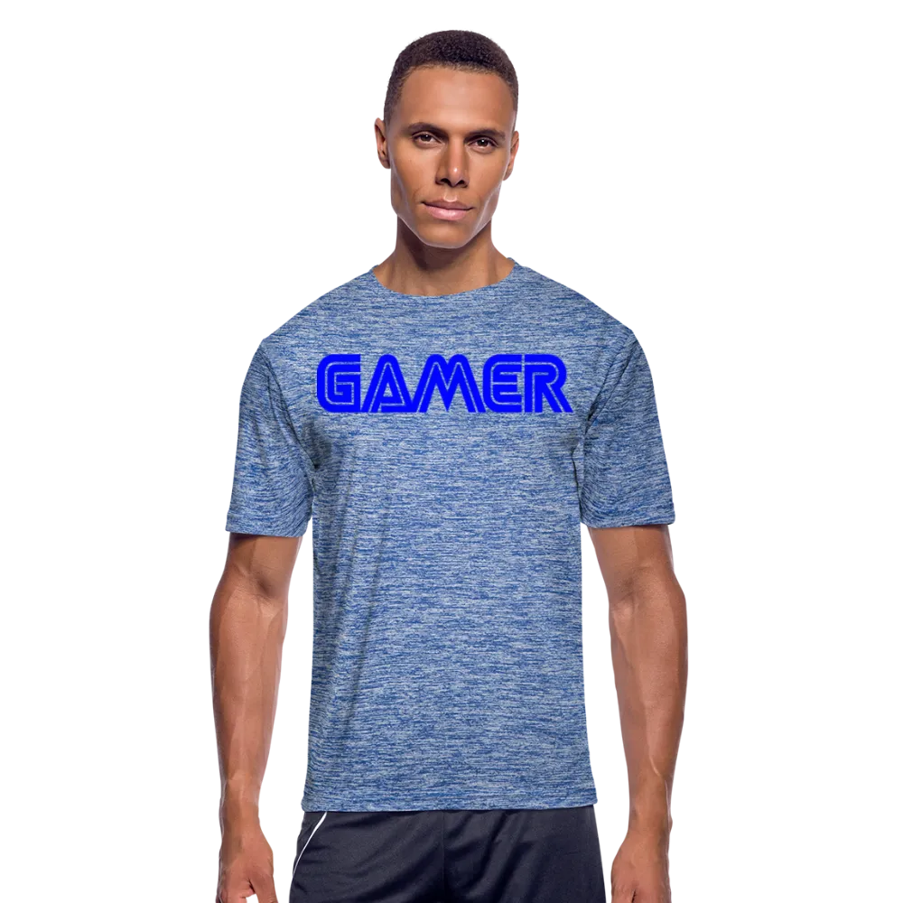 Gamer Word Text Art Mens Moisture Wicking Performance T-Shirt