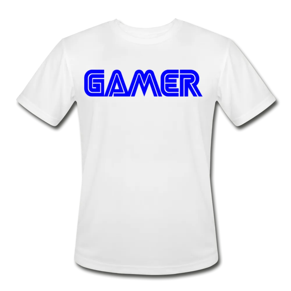 Gamer Word Text Art Mens Moisture Wicking Performance T-Shirt