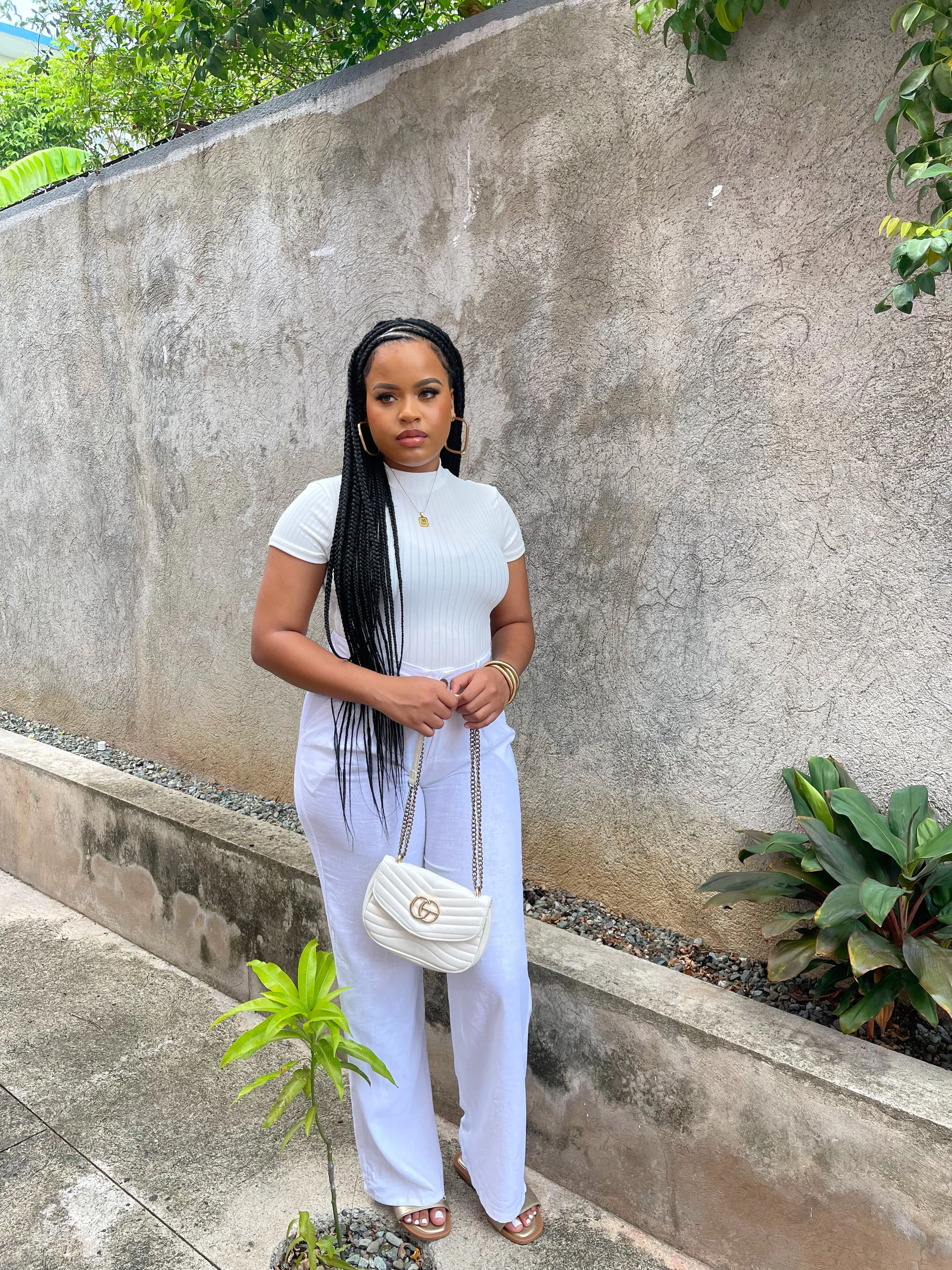 Hazel Horizon Linen Pants-White