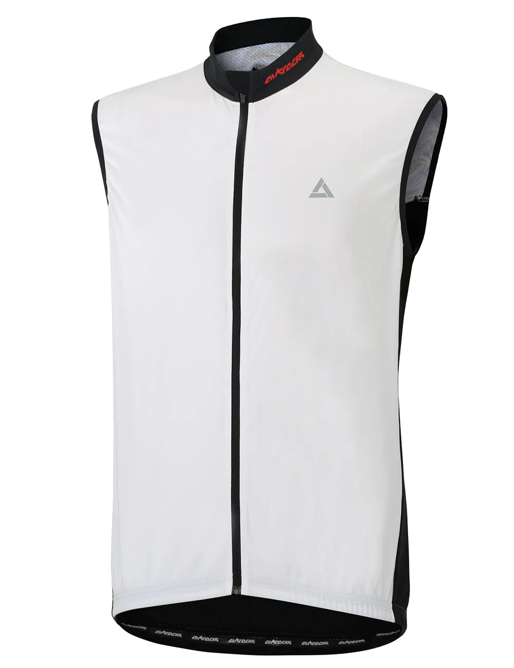 Herren Fahrradtrikot Ärmellos Comfort Line Weiss-Schwarz Setprodukt