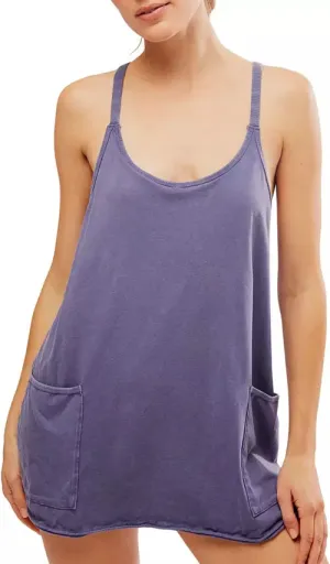 Hot Shot Mini Dress-Blue Indigo
