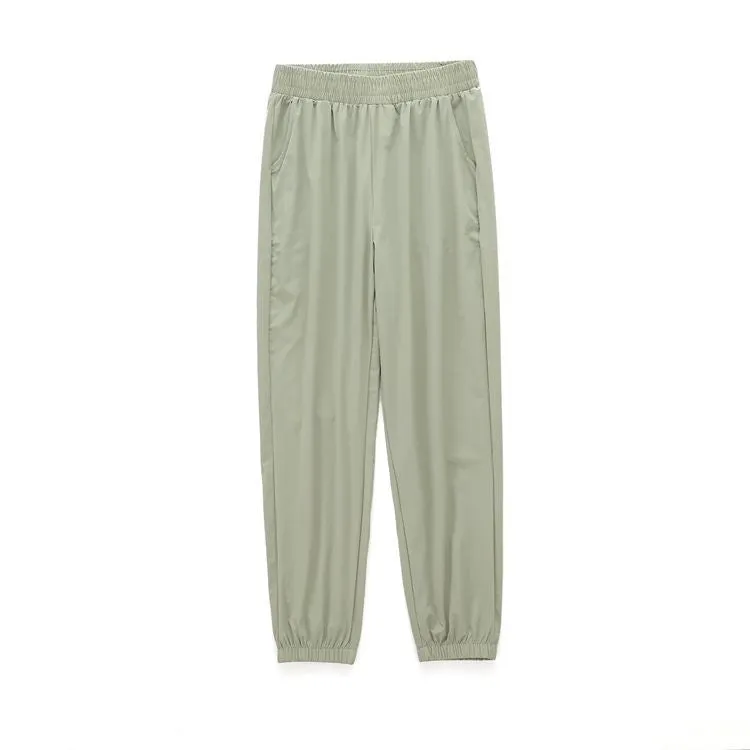 Ice Silk Sporty Women Quick-Drying Summer Thin Breathable Loose Jogger All-Matching Casual Pants