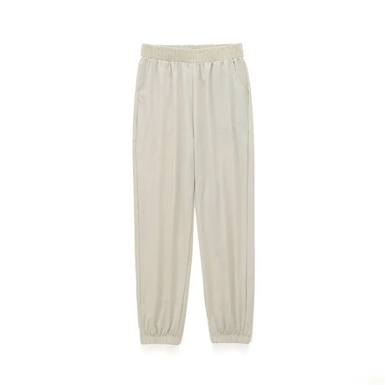 Ice Silk Sporty Women Quick-Drying Summer Thin Breathable Loose Jogger All-Matching Casual Pants