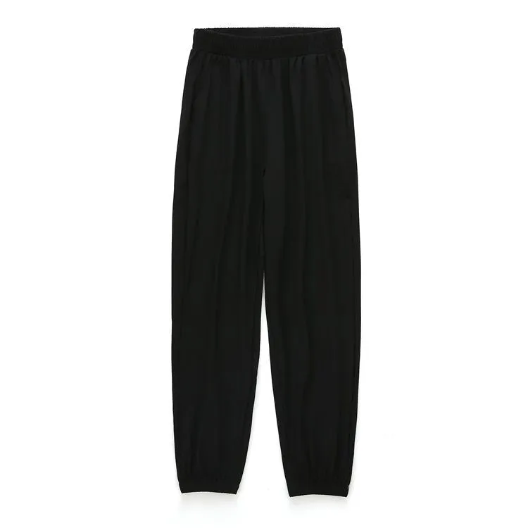 Ice Silk Sporty Women Quick-Drying Summer Thin Breathable Loose Jogger All-Matching Casual Pants