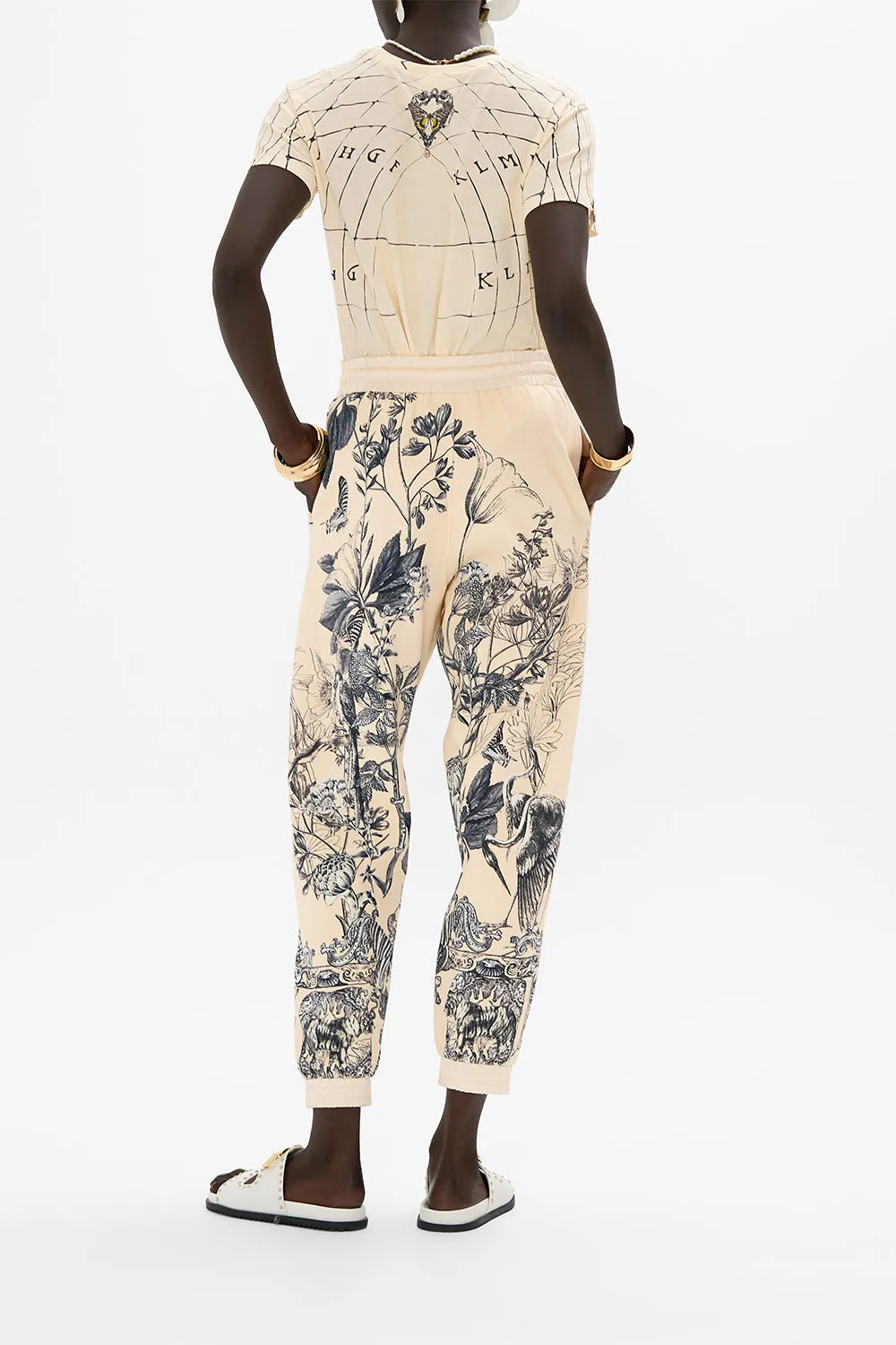 JERSEY TRACK PANT WITH SILK DETAILS ETCHED INTO ETERNITY