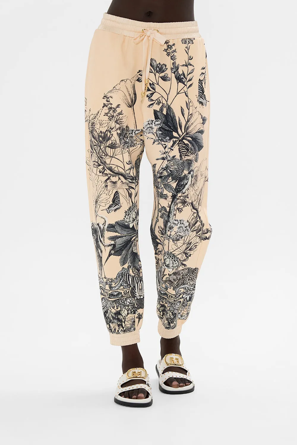 JERSEY TRACK PANT WITH SILK DETAILS ETCHED INTO ETERNITY