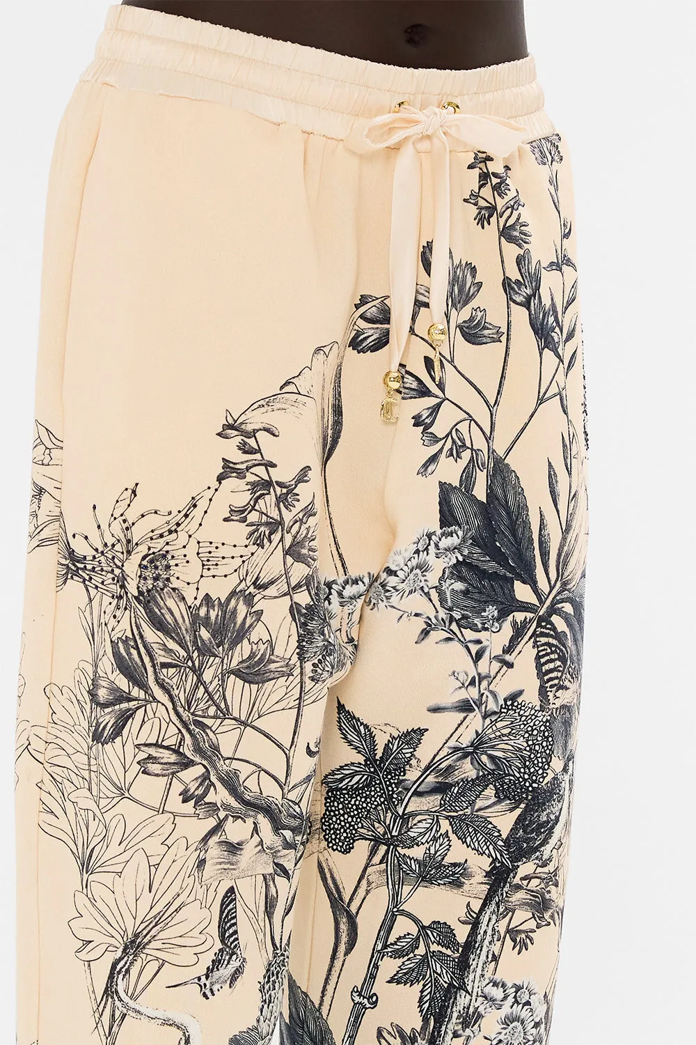 JERSEY TRACK PANT WITH SILK DETAILS ETCHED INTO ETERNITY