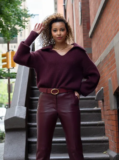 JOSEPH COLEMAN LEATHER TROUSER