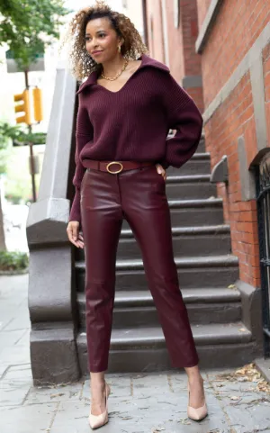 JOSEPH COLEMAN LEATHER TROUSER