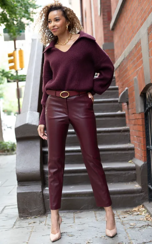 JOSEPH COLEMAN LEATHER TROUSER