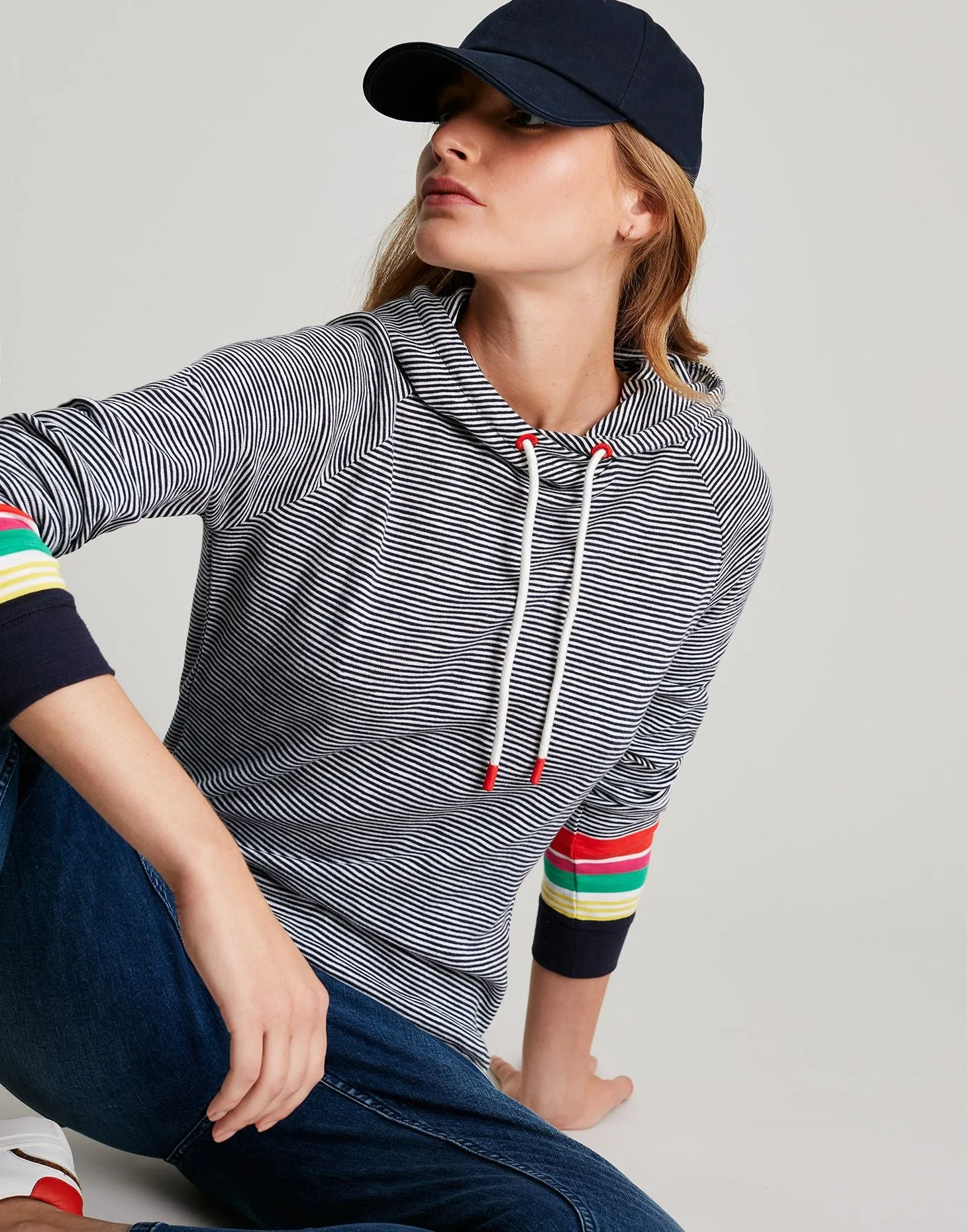 Joules | Marlston Stripe Hooded Sweatshirt | Women's