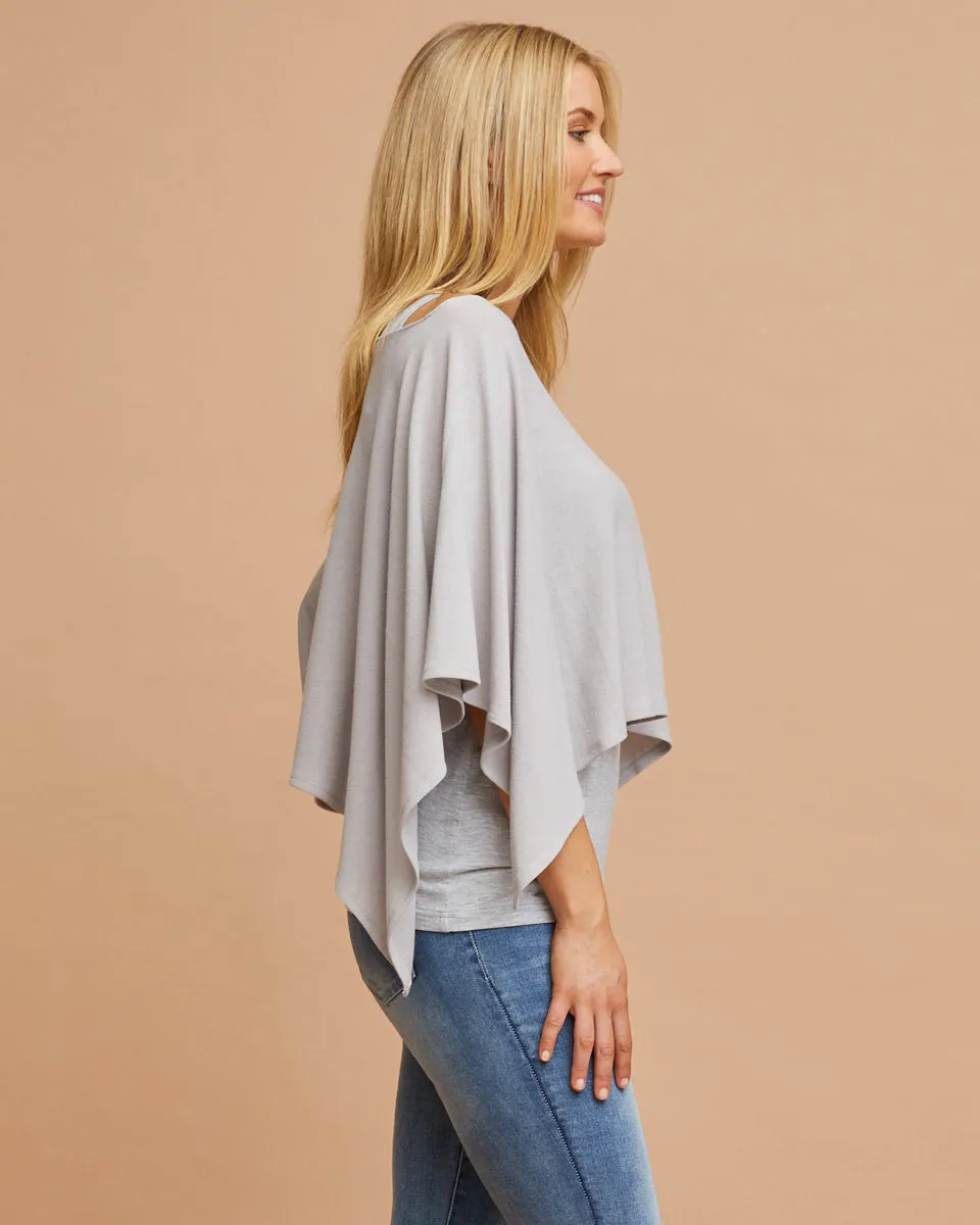 Knit Breastfeeding Cover - Grey
