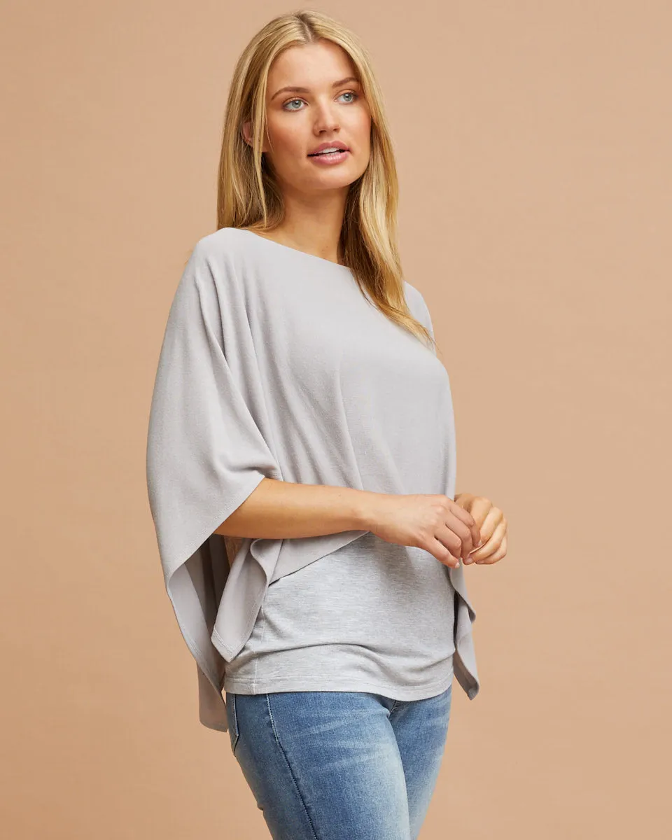 Knit Breastfeeding Cover - Grey