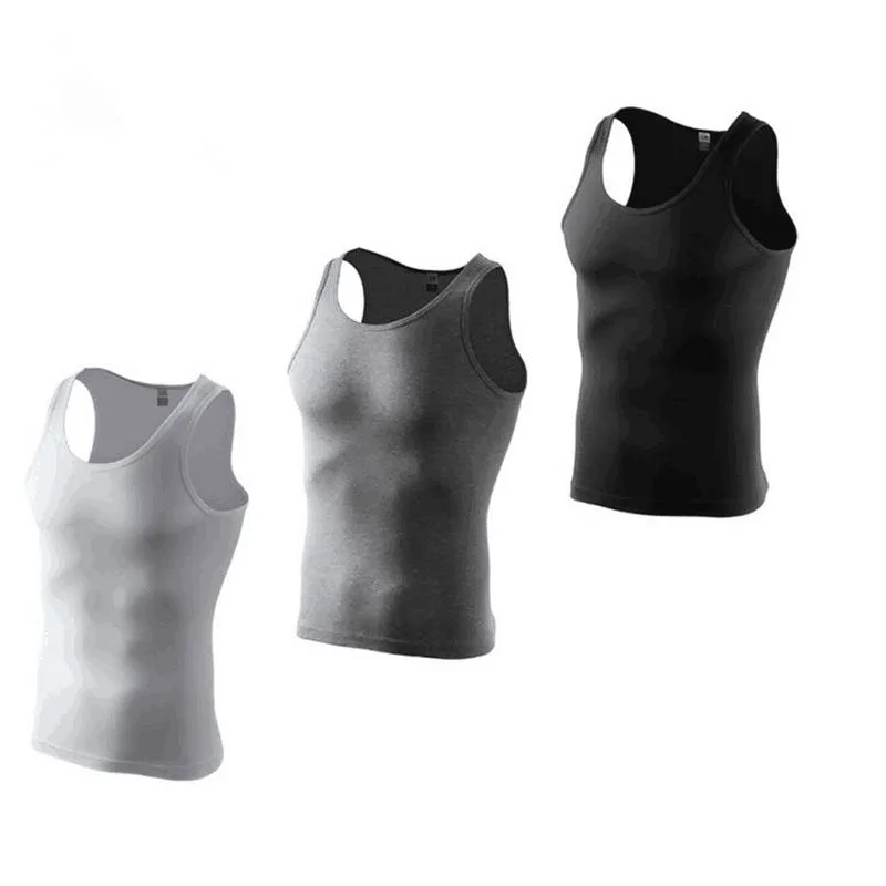 Men Slim Look Tank Top Breathable Sporty Youth Summer Fitted Matching Tank Top