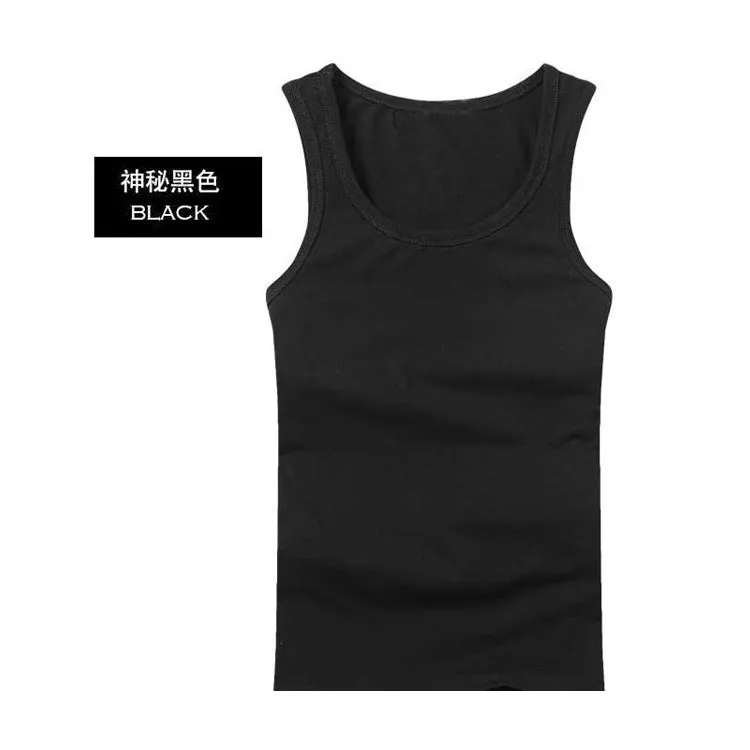 Men Slim Look Tank Top Breathable Sporty Youth Summer Fitted Matching Tank Top