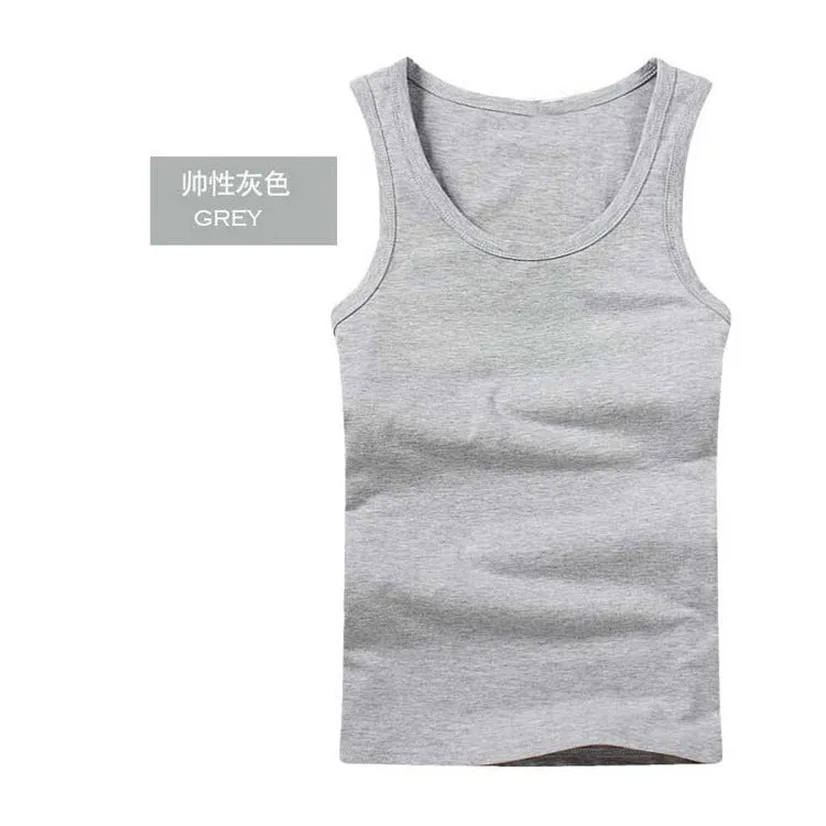 Men Slim Look Tank Top Breathable Sporty Youth Summer Fitted Matching Tank Top