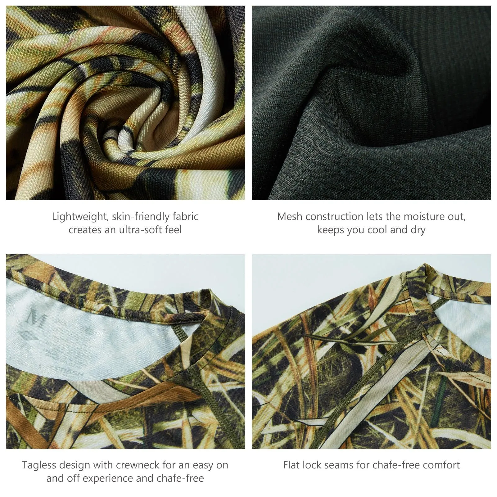 Men's UPF 50  Camo Long Sleeve Hunting Shirt FS13M