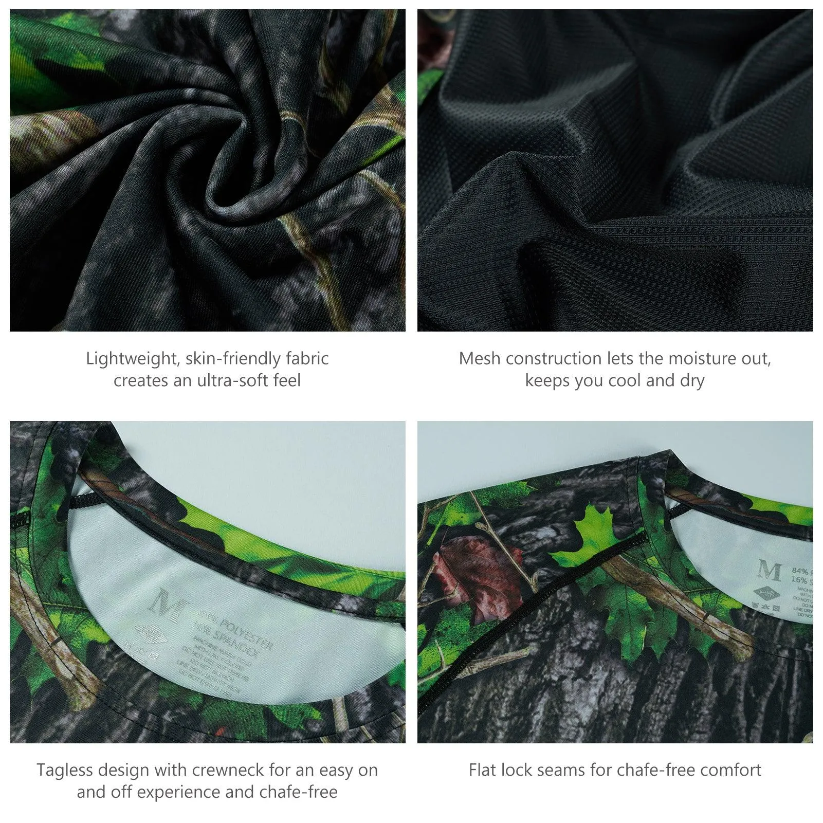 Men's UPF 50  Camo Long Sleeve Hunting Shirt FS13M
