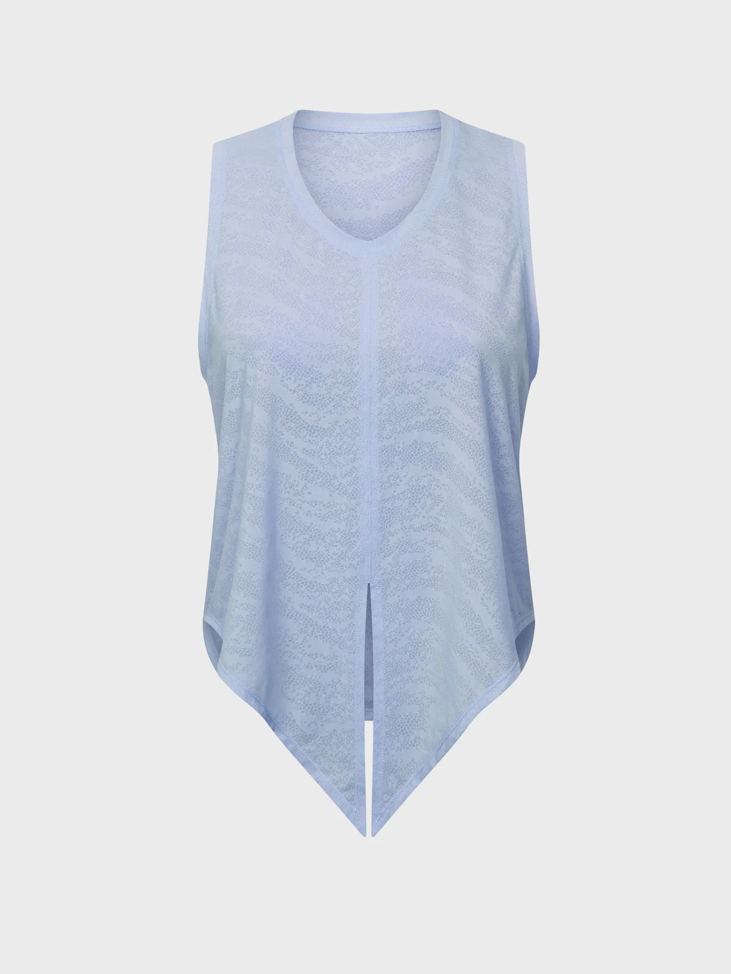 Midsize Jacquard Strappy Sleeveless Loose Breathable Fitness Sports Tank Top