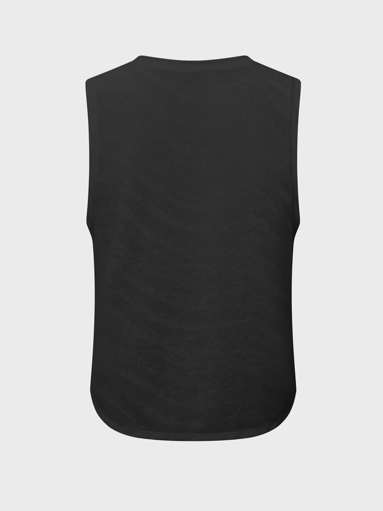 Midsize Jacquard Strappy Sleeveless Loose Breathable Fitness Sports Tank Top