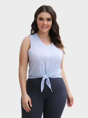 Midsize Jacquard Strappy Sleeveless Loose Breathable Fitness Sports Tank Top