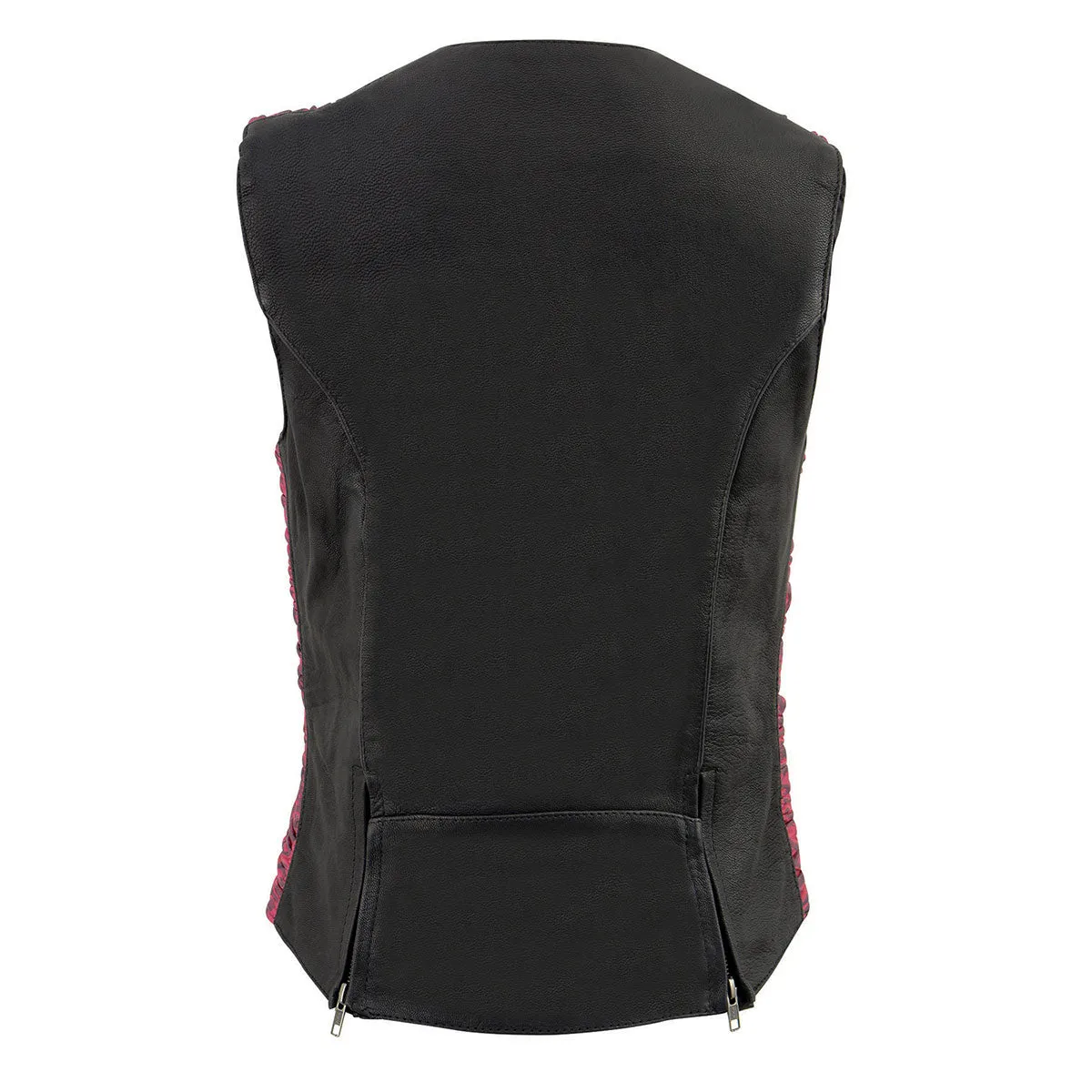 Milwaukee Leather MLL4571 Women's Black and Pink Lightweight