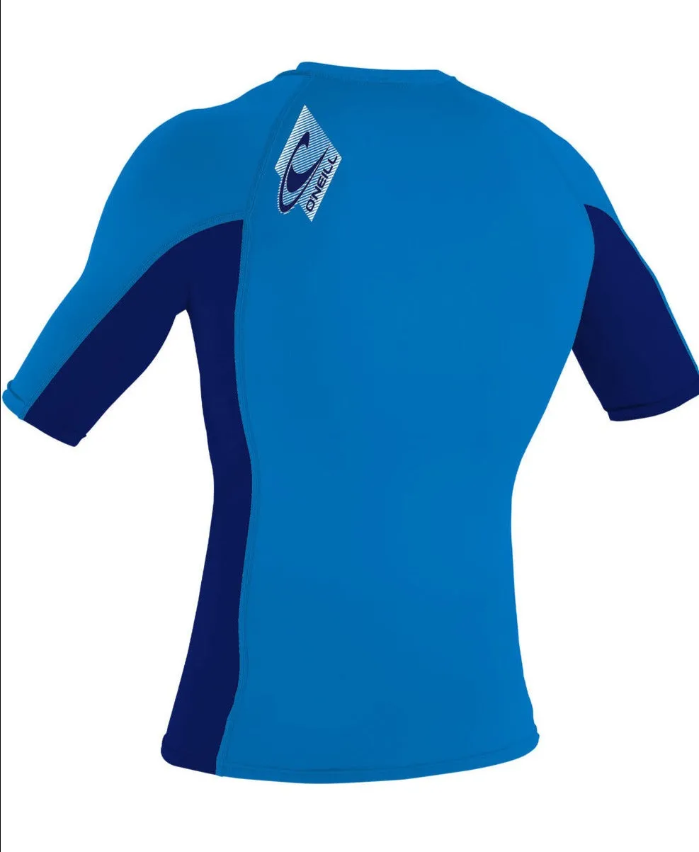 O'Neill Youth Premium Skins S/S Rash Vest - Ocean/Abyss