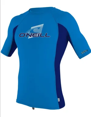 O'Neill Youth Premium Skins S/S Rash Vest - Ocean/Abyss