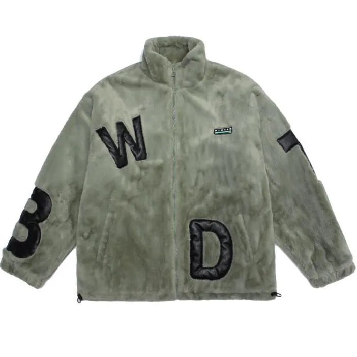 Plush Letters / Fleece Jacket ( Unisex )