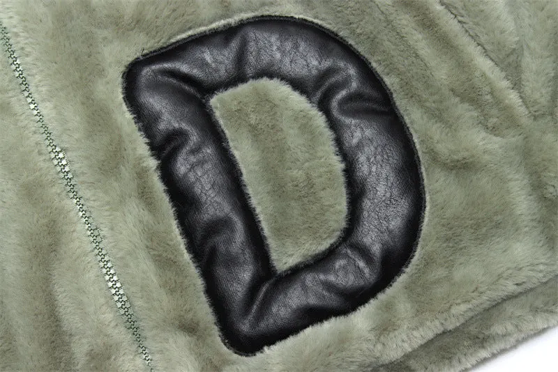 Plush Letters / Fleece Jacket ( Unisex )
