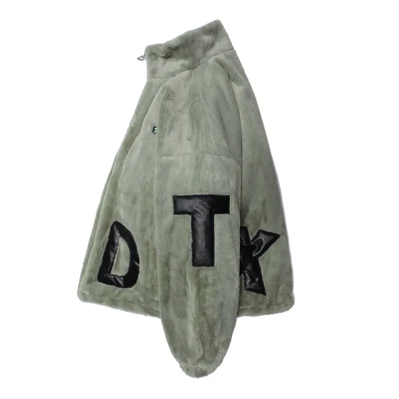 Plush Letters / Fleece Jacket ( Unisex )