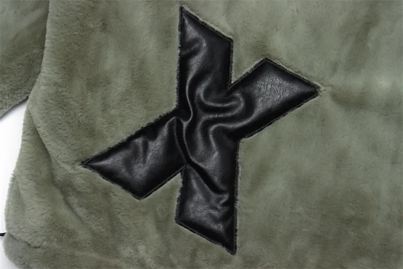 Plush Letters / Fleece Jacket ( Unisex )