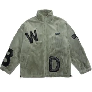 Plush Letters / Fleece Jacket ( Unisex )