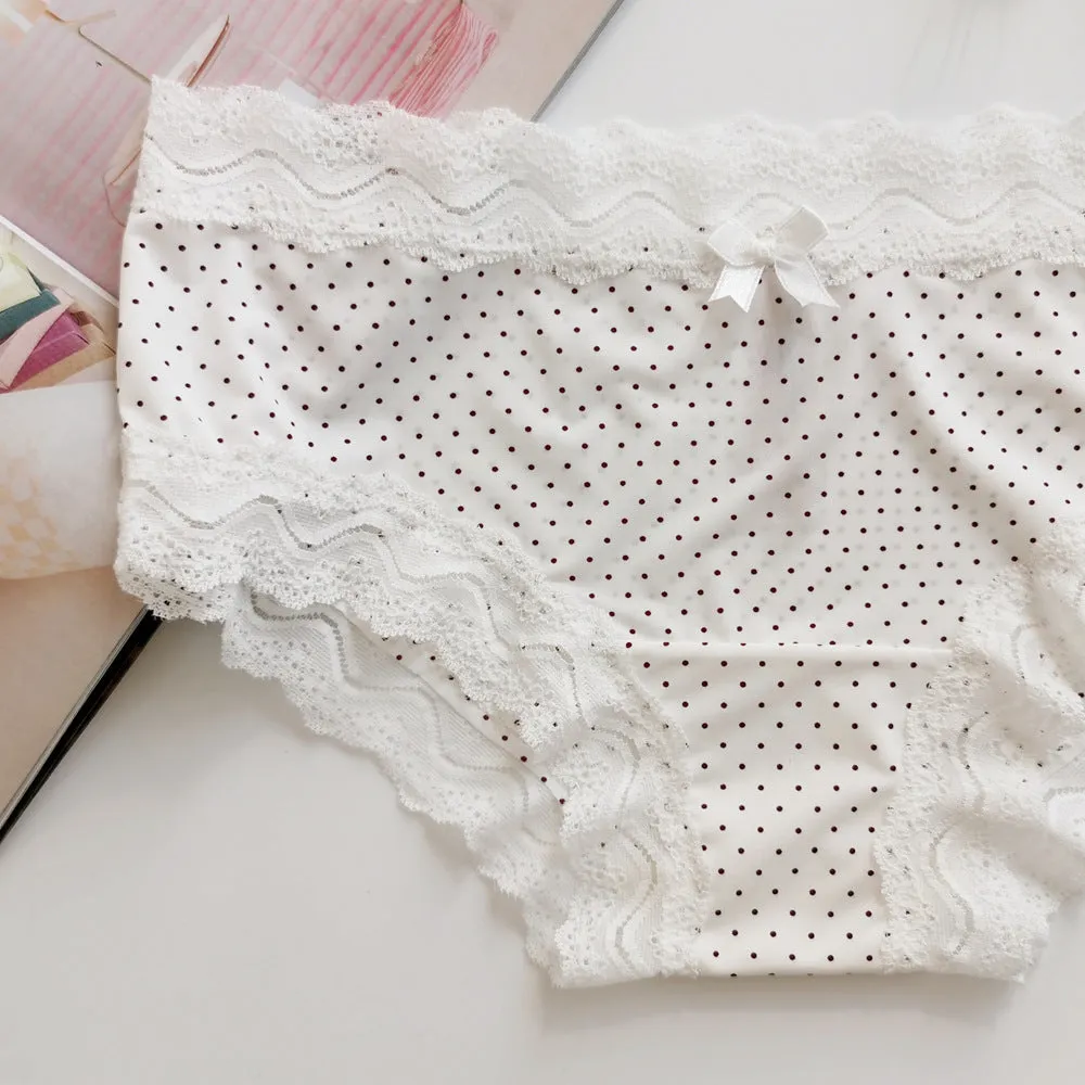 Polka Dot Dots Milk Silk Nylon Women's Briefs