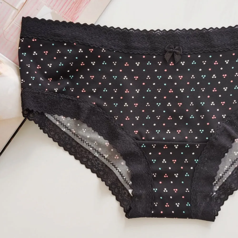Polka Dot Dots Milk Silk Nylon Women's Briefs