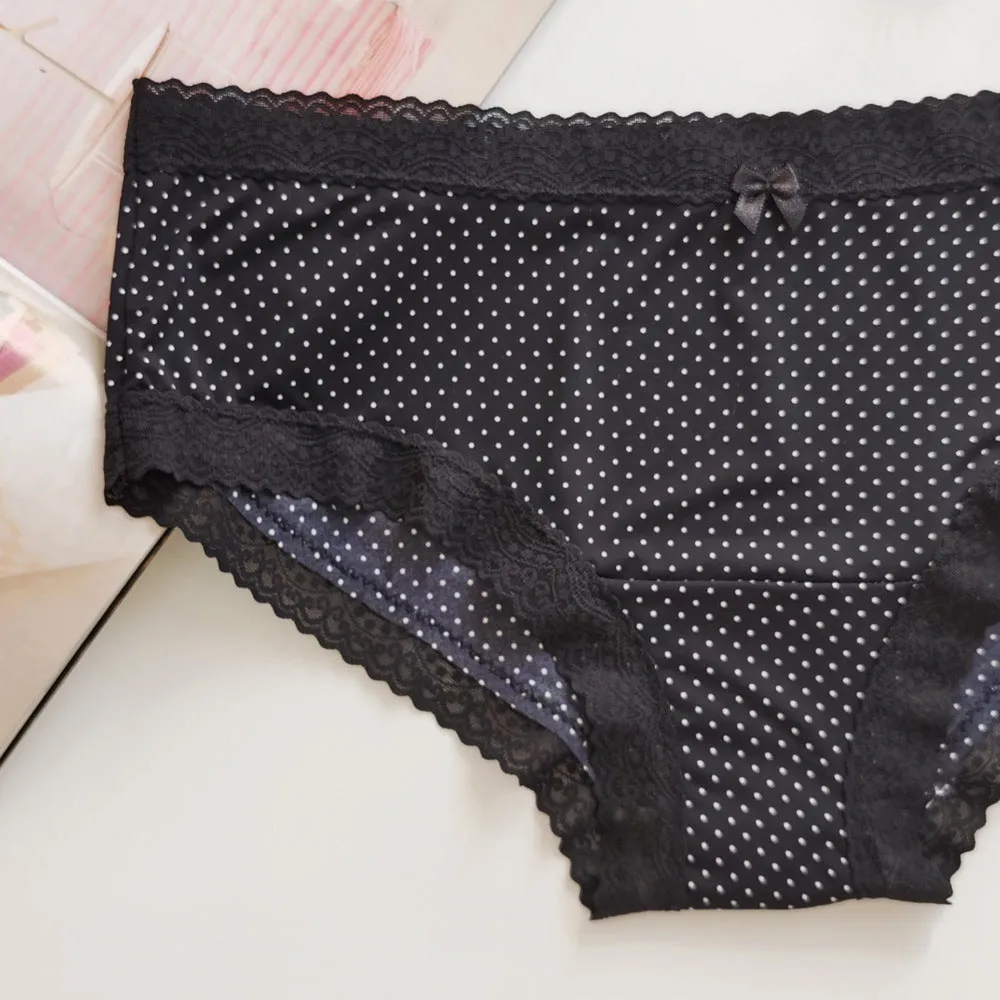 Polka Dot Dots Milk Silk Nylon Women's Briefs