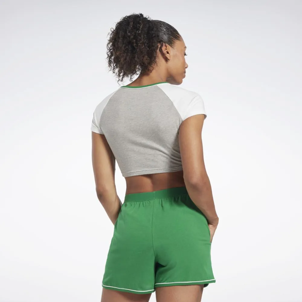 Reebok Apparel Women Reebok Identity Crop T-Shirt MGREYH