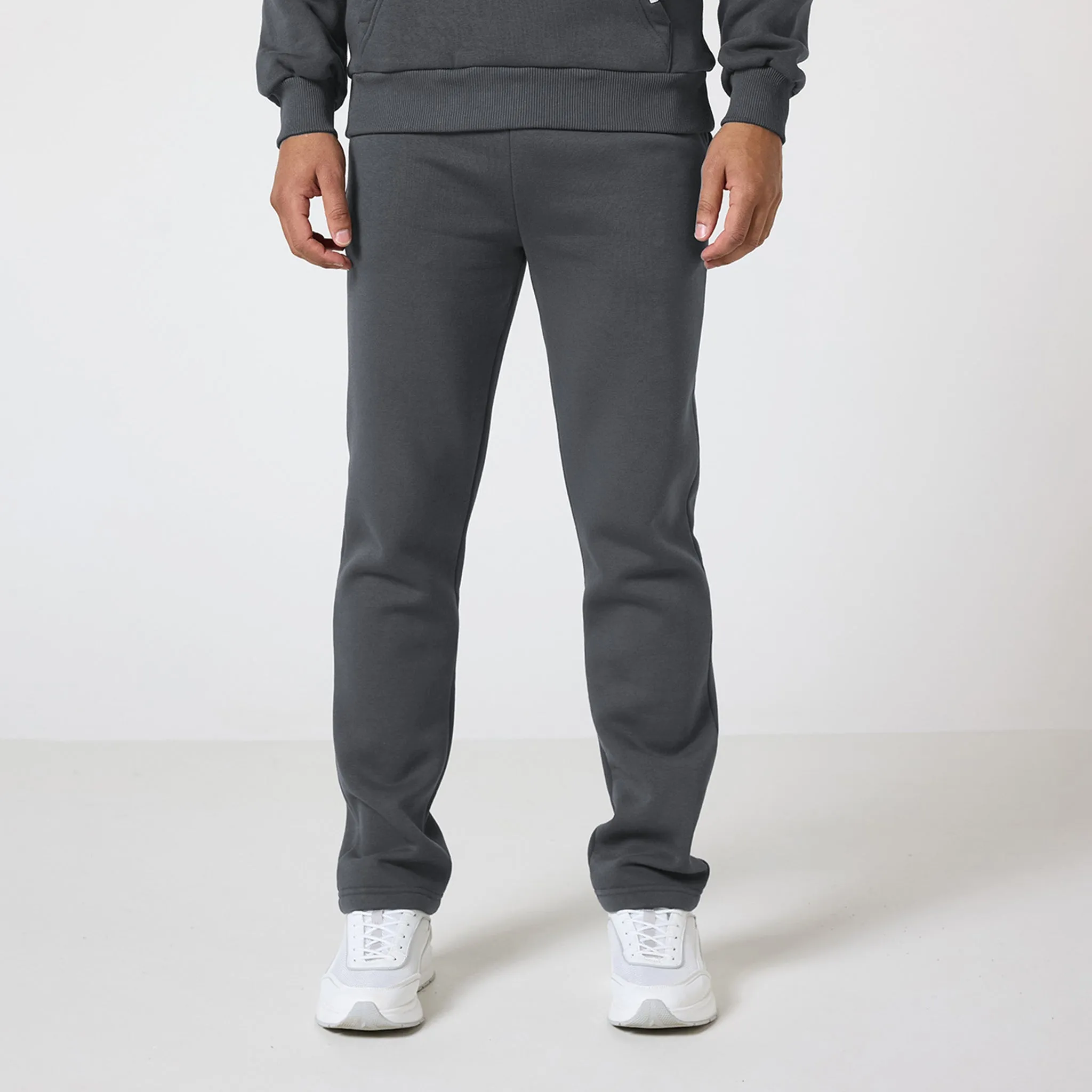Relaxed Fit Open Hem Tracksuit | Graphite