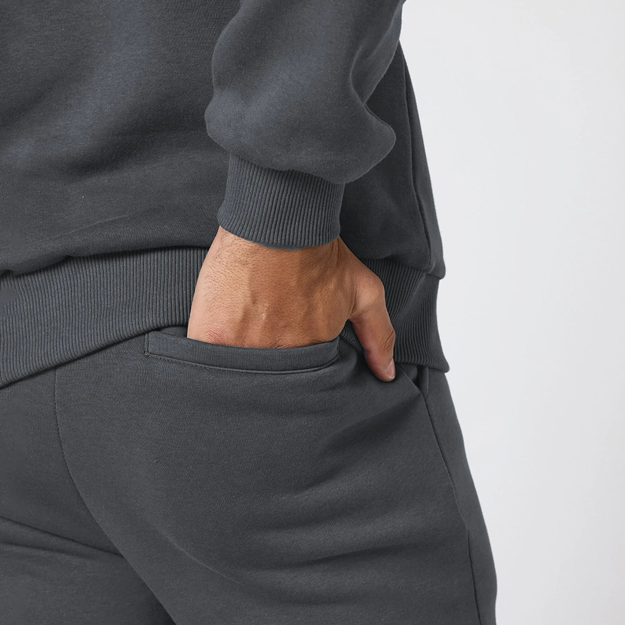 Relaxed Fit Open Hem Tracksuit | Graphite