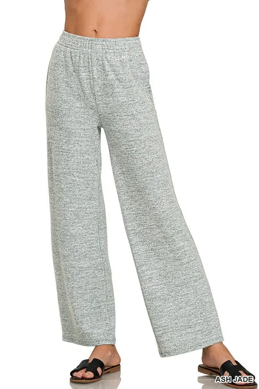 SOFT MELANGE HACCI ELASTIC WAISTBAND LOUNGE PANTS